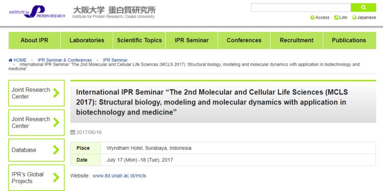 {:en}MCLS Seminar in Collaboration with Osaka University{:}{:id}MCLS Berkolaborasi dengan Universitas Osaka{:}